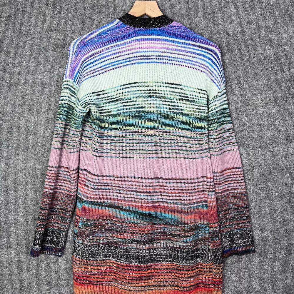 Anthropologie Space-Dyed Longline‎ Cardigan Multi color Size XS/S - Picture 5 of 10